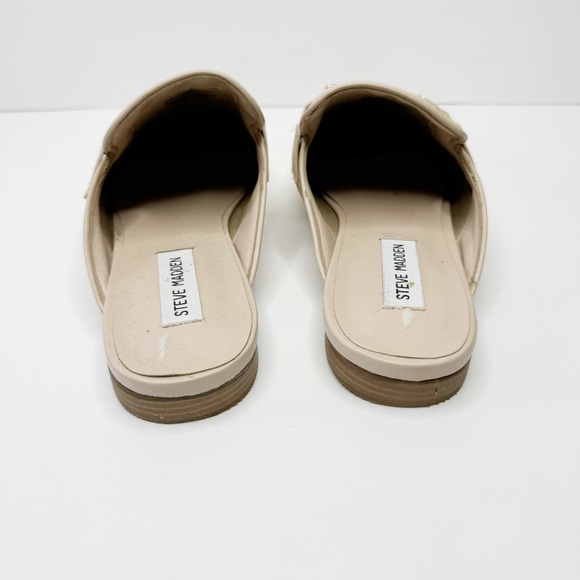 Steve Madden Caleb Mules Horsebit Rafia Natural Tan 10 - Picture 3 of 6